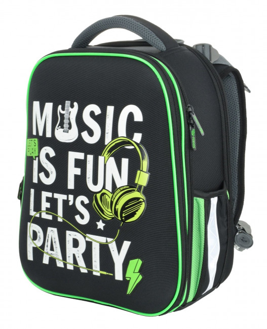 Рюкзак Schoolformat ERGONOMIC 3А4 MUSIC 17 л черн. 38х28х16 см жестк. каркас 3 отд. молния д/мальчиков Рюкзак Schoolformat ERGONOMIC 3А4 MUSIC 17 л черн. 38х28х16 см жестк. каркас 3 отд. молния д/мальчиков