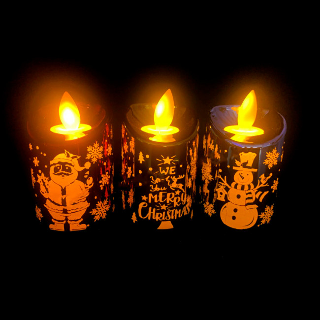 СВЕТИЛЬНИК ДЕКОРАТИВНЫЙ «СВЕЧА НОВОГОДНЯЯ», ОТ БАТАРЕЕК, 5Х5Х7 СМ, АССОРТИ