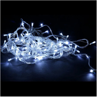Гирлянда 300 ламп 16 метров, холодный свет, светлая нить Гирлянда 300 ламп 16 метров, холодный свет, светлая нить