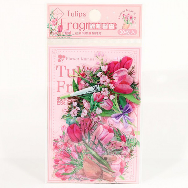 Наклейки 80*120мм декоративные "Цветы", 30шт, ARTCoco/YHWM531-1008