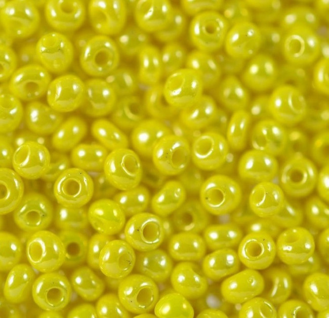 Бисер "ASMAR" размер №8, вес: 450 г, жёлтый перламутровый