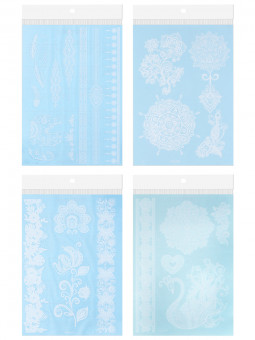 Татуировка-наклейка 14,8х21см, 4 шт, Рыжий Кот/ТА-3347