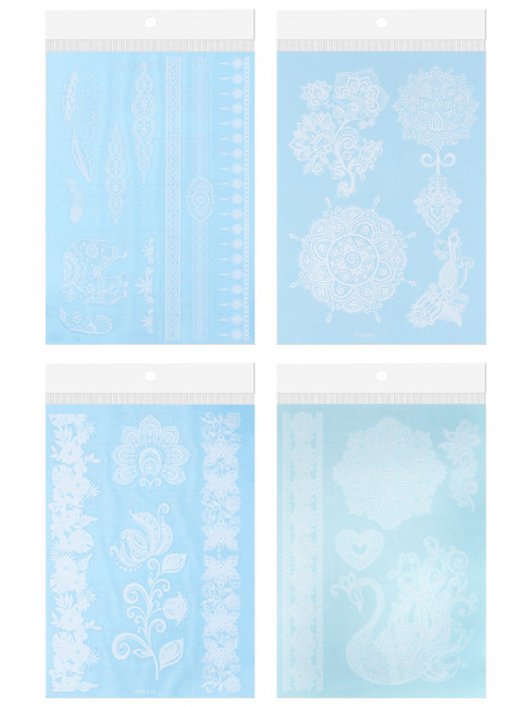 Татуировка-наклейка 14,8х21см, 4 шт, Рыжий Кот/ТА-3347