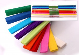 Набор крепированной бумаги 10шт 10цв ( ЦЕНА ЗА 1 ШТ) (10)