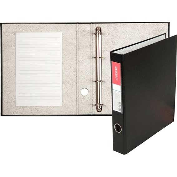 Папка на кольцах "deVENTE" A4 50 мм, 4 кольца диаметром 40 мм PP черная