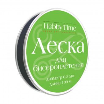 Леска Ø 0,3мм для бисероплетения 100м, черная, BV/2-476/08