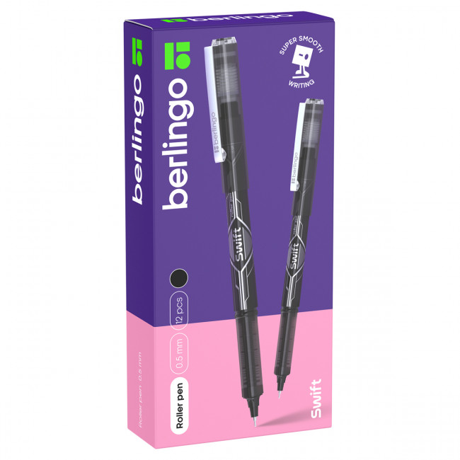 Ручка-роллер Berlingo "Swift" черная, 0,5мм