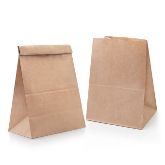 Пакет крафт 26х15х34 см прямоугольное дно 70 г./кв.м