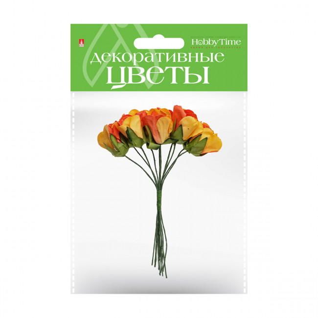 Декоративные цветы, в связке, 4 вида, №1, BV/2-558/01