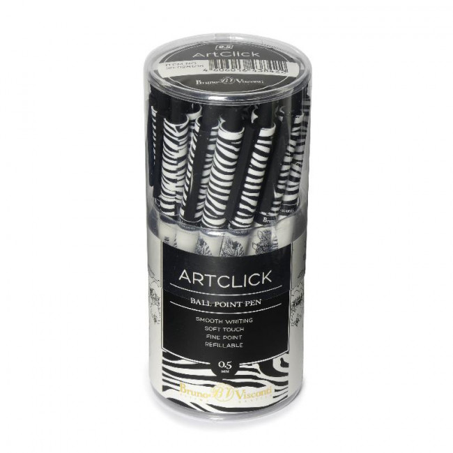Ручка автоматическая 0,5мм синяя "ArtClick. Человекозебра", BV/20-0281/16 (24)