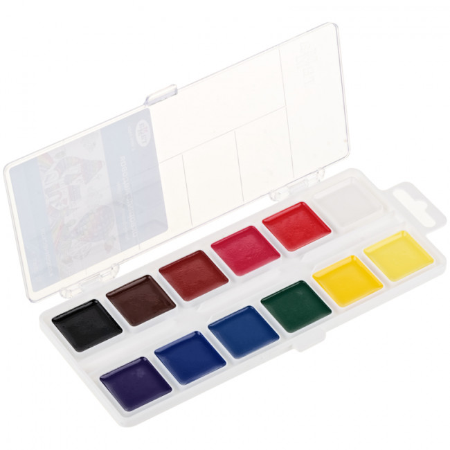 Акварель Гамма "Классическая", медовая, 12 цветов, без кисти, пластик. упак., европодвес NEW (30)