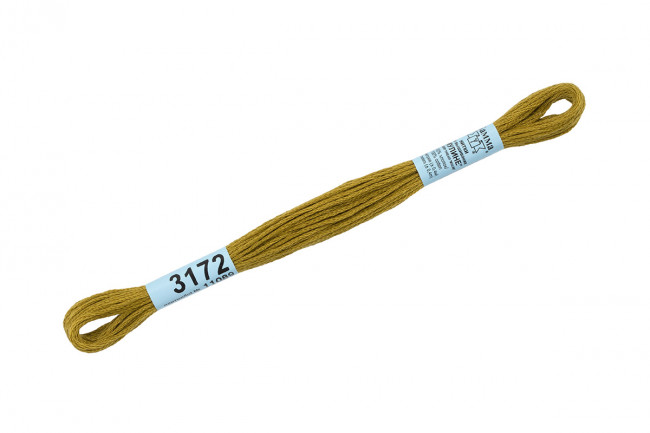 Нитки для вышивания "Gamma"    мулине  ( 3071-3172 )  100% хлопок     8 м №3172 св.св.хаки