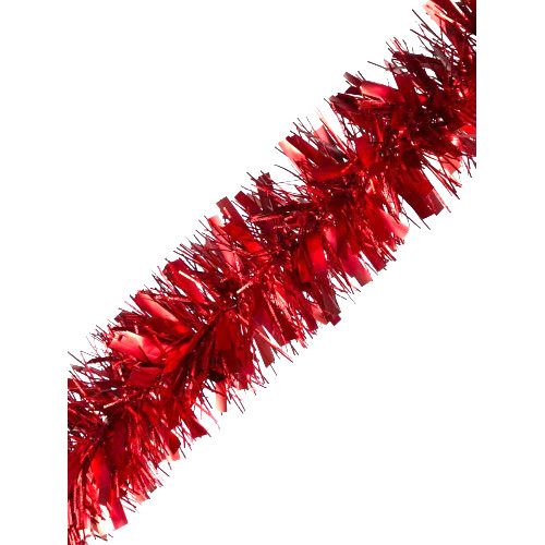 Мишура матовая  розовая Снежное диско, длина 2 м,d 9 см НУ-1538