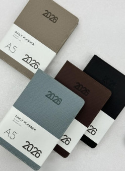 Ежедневник датированный 2026г А5 168л, линия, цвет ассорти, Dicai/2026-187