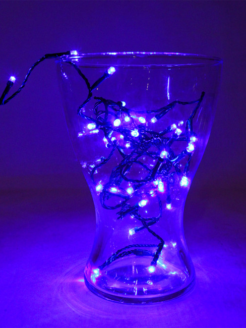 Гирлянда метражная 3.5 м, 50 синих ламп, темная нить, 8 режимов MILAND/НУ-9732 Гирлянда метражная 3.5 м, 50 синих ламп, темная нить, 8 режимов MILAND/НУ-9732