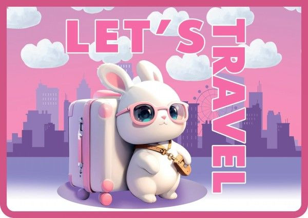 Папка А5 для тетрадей, молния сверху, пластиковая "Заяц путешественник 2024", Пчёлка/ПМ-А5-29 (50)