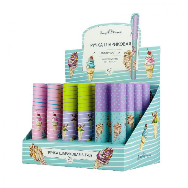 Ручка шариковая 0,7мм синяя "DreamWrite. Сахарный рожок", BV/20-0264/12 (24) Ручка шариковая 0,7мм синяя "DreamWrite. Сахарный рожок", BV/20-0264/12 (24)