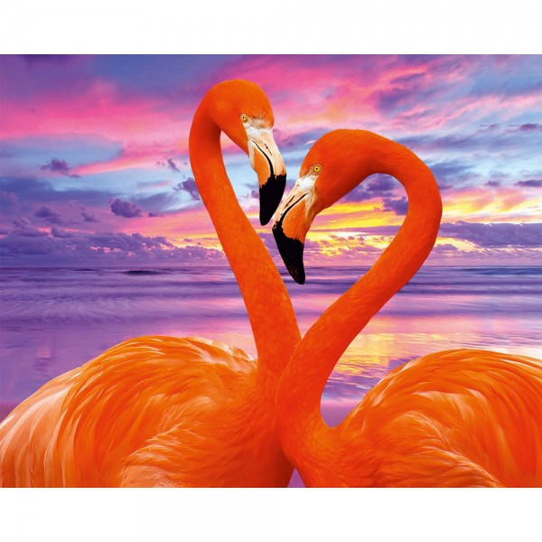 Алмазная мозаика 40*50 на подрамнике "Фламинго", полная выкладка, ALM039 Алмазная мозаика 40*50 на подрамнике "Фламинго", полная выкладка, ALM039