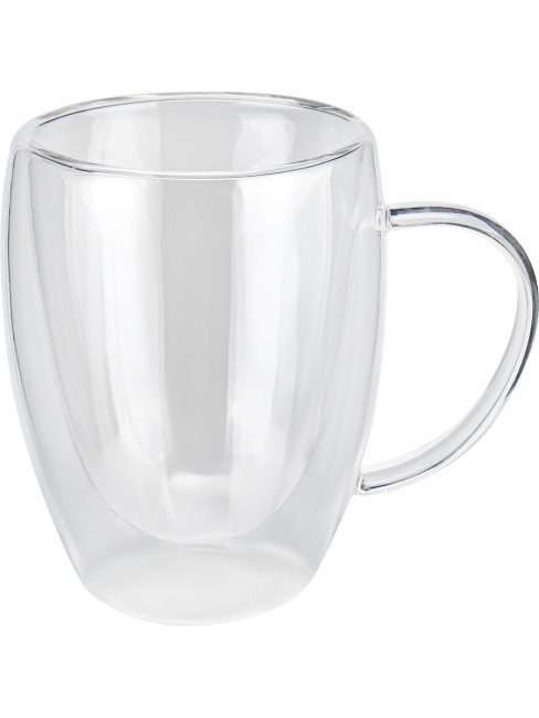 Кружка 350мл стеклянная с двойным дном "Бодрое утро", MILAND/ВС-0177 Кружка 350мл стеклянная с двойным дном "Бодрое утро", MILAND/ВС-0177