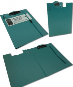 Планшет  PVC с доп. створкой DE-472 А4 "Полосы", зажим сверху, с резинкой, ассорти, (1/30/120)