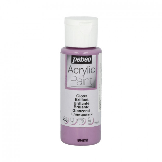 Краска 59мл акриловая глянцевая, для декора, пурпурный, Acrylic Paint PEBEO/97865