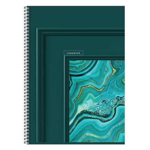 Тетрадь для записей А4 гребень 80л. клетка "Красота в камне" BG (3/18)