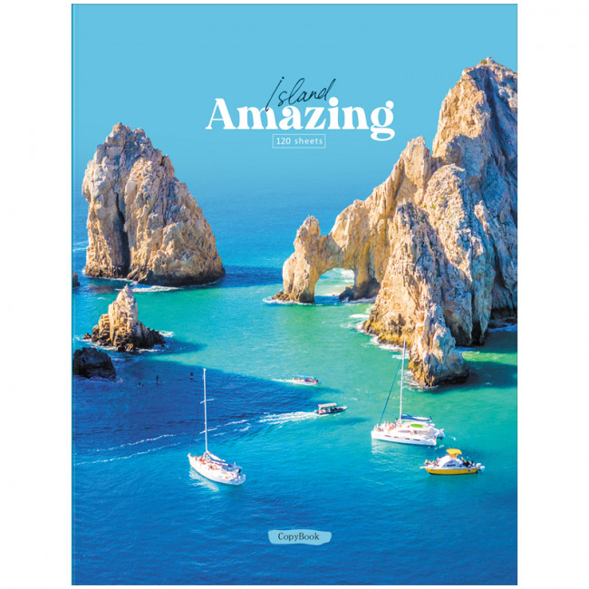 Тетрадь А5 120л клетка "Остров мечты" на кольцах, глянцевый ламинация, BG/ТТ5к120_лг 11361 (3)