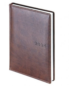 Ежедневник А5 168л датированный на 2024г-2025г "Velvet", коричневый, BV/3-123/03-24 (12)