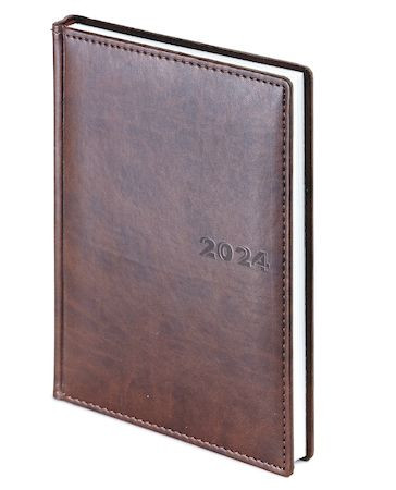 Ежедневник А5 168л датированный на 2024г-2025г "Velvet", коричневый, BV/3-123/03-24 (12)