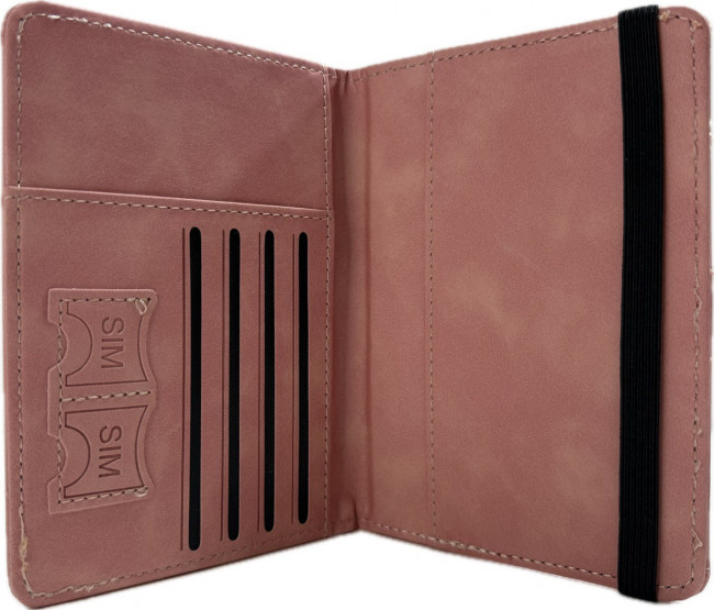 Обложка на паспорт WENZER OFFiCE, РФ Паспорт, на резинке, св.розовая, эко кожа