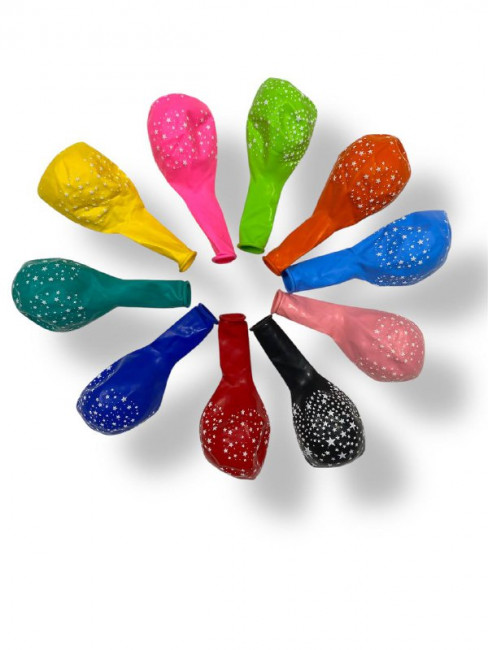 Набор воздушных шаров "Звёзды" размер 12, 100шт, MAG-260135