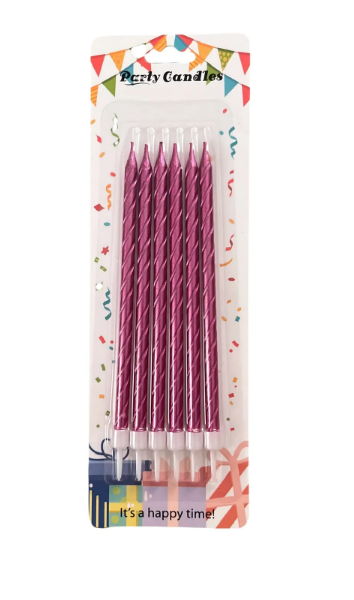 Свечи для торта серебрянные с подставкой, Магистр/MAG-x-1сер/221341 (24)