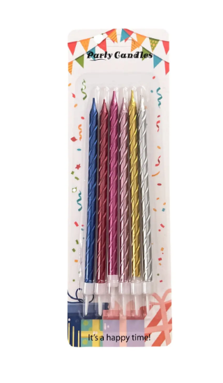 Свечи для торта серебрянные с подставкой, Магистр/MAG-x-1сер/221341 (24)