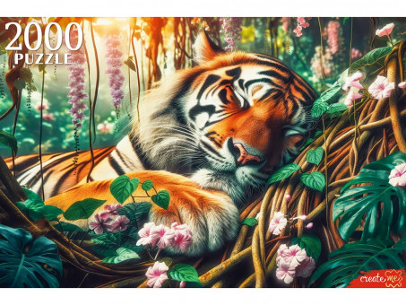 Пазлы 2000 элементов "Спящий тигр", Рыжий Кот/ХП2000-2863