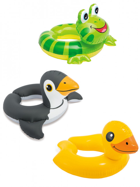 Круг для плавания "Веселые животные" 62х57см, INTEX/59220NP