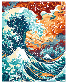 Картина по номерам "Красочная волна" 40*50, GLA109, мягкая упаковка Картина по номерам "Красочная волна" 40*50, GLA109, мягкая упаковка