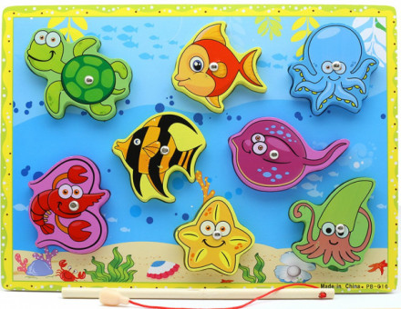 Деревянный логический пазл" Рыбалка", Asmar