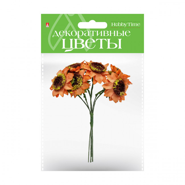 Декоративные цветы, в связке, 4 вида, №2, BV/2-558/02