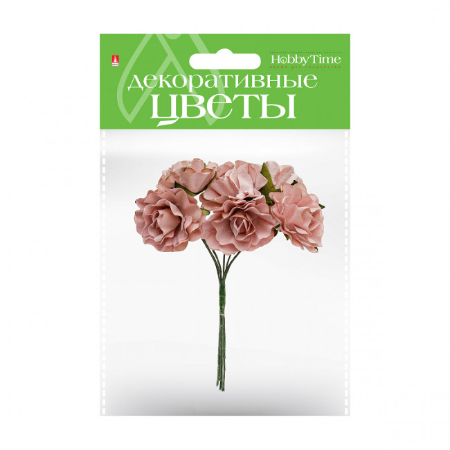 Декоративные цветы, в связке, 4 вида, №2, BV/2-558/02