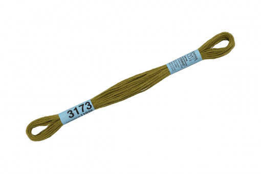 Нитки для вышивания "Gamma"    мулине  ( 3173-6115 )  100% хлопок     8 м №3173 св.хаки