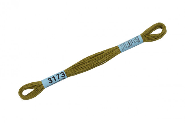 Нитки для вышивания "Gamma"    мулине  ( 3173-6115 )  100% хлопок     8 м №3173 св.хаки