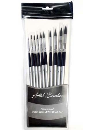 Кисти набор 10 шт. Синтетика CJ-167/CC-15 SUPERIOR Круглые (№1-10) в ПВХ чехле (1/1/200) Кисти набор 10 шт. Синтетика CJ-167/CC-15 SUPERIOR Круглые (№1-10) в ПВХ чехле (1/1/200)