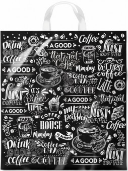 Пакет 38*42 ПНД "Мокка" с петлевой ручкой (25/500)