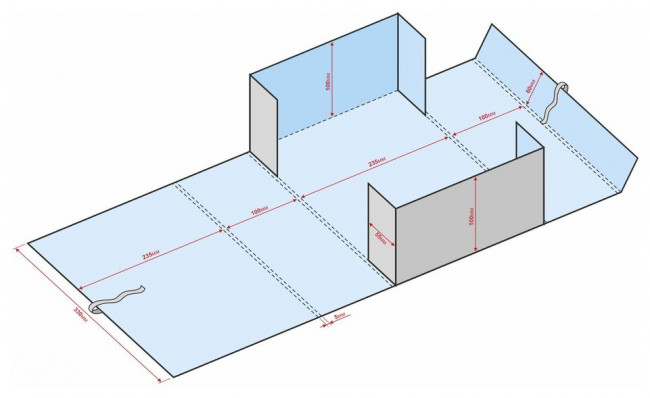 Архивный короб А4 10см "Дело" бумвинил, складывающийся, красный, КСД4100-201 (25)
