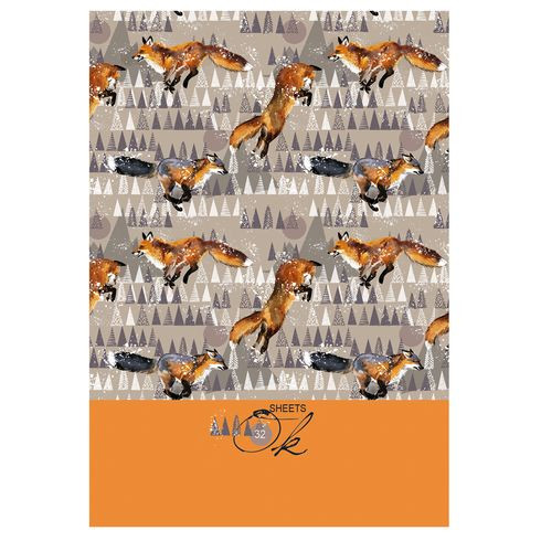 Скетчбук А5 форзац с дизайном 205x145 евроформат 32л. "Лисички" ламинация матовая, скоба, белый блок Скетчбук А5 форзац с дизайном 205x145 евроформат 32л. "Лисички" ламинация матовая, скоба, белый блок