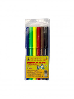 Фломастеры смываемые Магистр 6 цв., вентилируемый колпачок Фломастеры смываемые Магистр 6 цв., вентилируемый колпачок