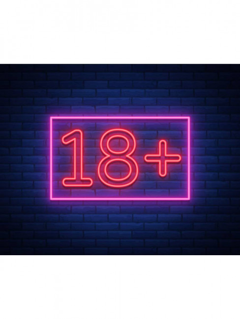 Обложка на паспорт "18+ в неоне" ПВХ, MILAND/ОП-1304