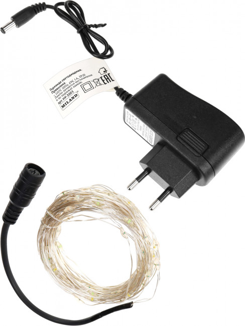 Гирлянда проволока 10 м, светодиодная, 100 разноцветных ламп MILAND/НУ-3003