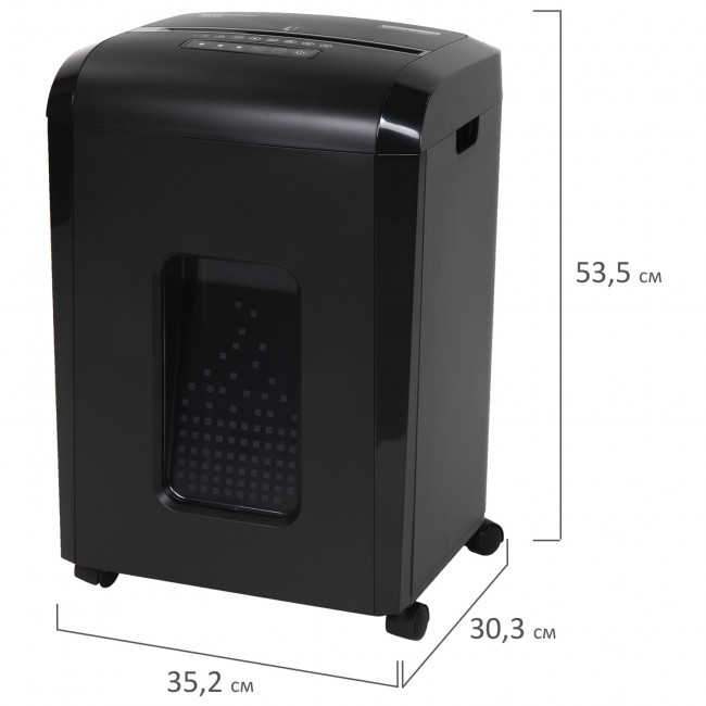 Уничтожитель (шредер) BRAUBERG 1525X, 4 уровень секретности, фрагменты 4х40 мм, 15 листов, 25 л