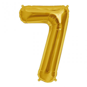 Шар ЦИФРА 7 28" золотой /Gold /70 см/К